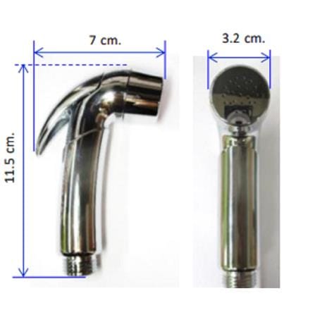 MOYA RINSING SPRAY SET AA10CCC CHROME H11.5XW3.2XD7 CM