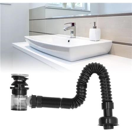 AKRON SPACE SAVING 32MM POP UP WASTE WITH P/U OUTLET HOSE 136XYN