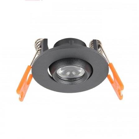 YETPLUS RECESSED EYEBALL LED EB03 3W WARM WHITE (3000K) ROUND BLACK