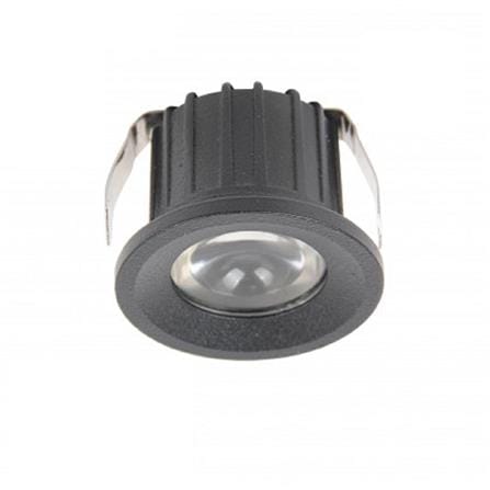 YETPLUS RECESSED EYEBALL LED EB01 3W WARM WHITE (3000K) ROUND BLACK