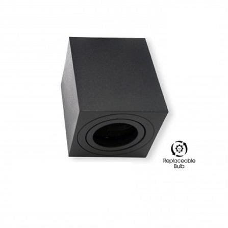 YETPLUS SURFACE EYEBALL YM009-1 GU10 SQUARE BLACK