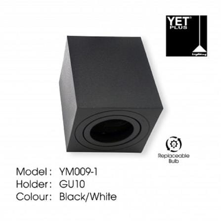 YETPLUS SURFACE EYEBALL YM009-1 GU10 SQUARE BLACK