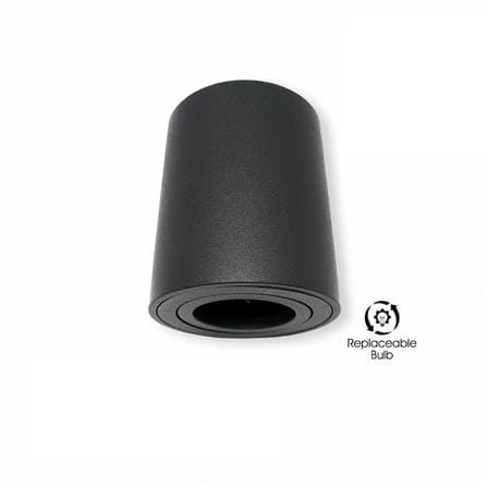 YETPLUS SURFACE EYEBALL YM008-1 GU10 ROUND BLACK