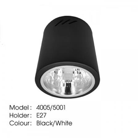YETPLUS SURFACE DOWNLIGHT 4005 E27 ROUND BLACK