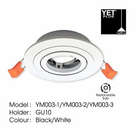 YETPLUS RECESSED EYEBALL YM003-1 GU10 ROUND WHITE