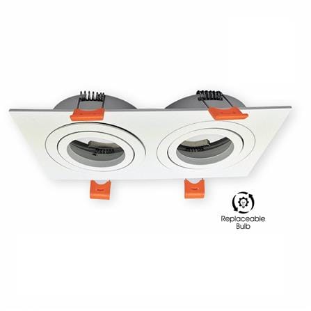 YETPLUS RECESSED EYEBALL YM005-2 GU10 SQUARE WHITE
