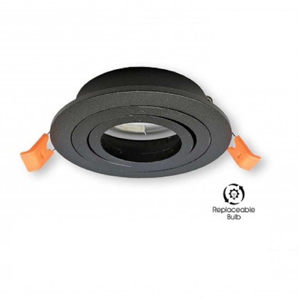 YETPLUS RECESSED EYEBALL YM003-1 GU10 ROUND BLACK