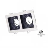 YETPLUS RECESSED EYEBALL YM53-2 GU10 SQUARE WHITE BLACK