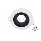 YETPLUS RECESSED EYEBALL YM52-1 GU10 ROUND WHITE BLACK