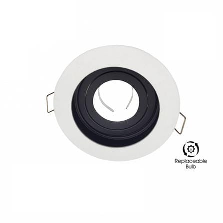 YETPLUS RECESSED EYEBALL YM52-1 GU10 ROUND WHITE BLACK