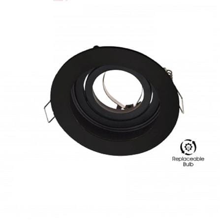 YETPLUS RECESSED EYEBALL YM52-1 GU10 ROUND BLACK