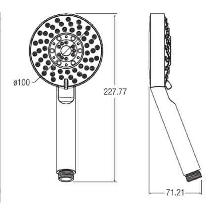 JOHNSON SUISSE CASPIAN HAND SHOWER 5 FUNCTION WBFA300711CP CHROME