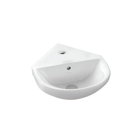 JOHNSON SUISSE WINDSOR CORNER WALL HUNG BASIN SET - WBAAWC100WW WHITE