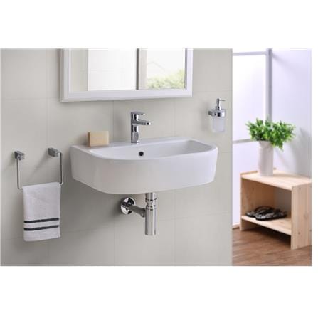 JOHNSON SUISSE LATINA 600 WALL HUNG BASIN SET WBVC950040WW WHITE