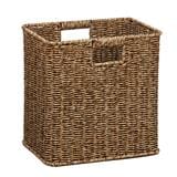 CLOTH BASKET SQUARE SAAN 31X22X31CM BROWN PLIM