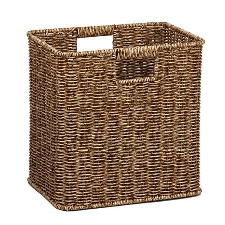 CLOTH BASKET SQUARE SAAN 31X22X31CM BROWN PLIM