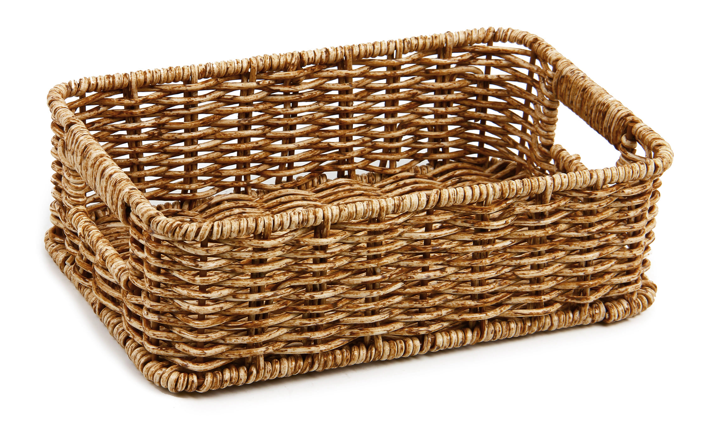 CLOTH BASKET SQUARE SAAN S 26X17X8CM BROWN PLIM TG52059