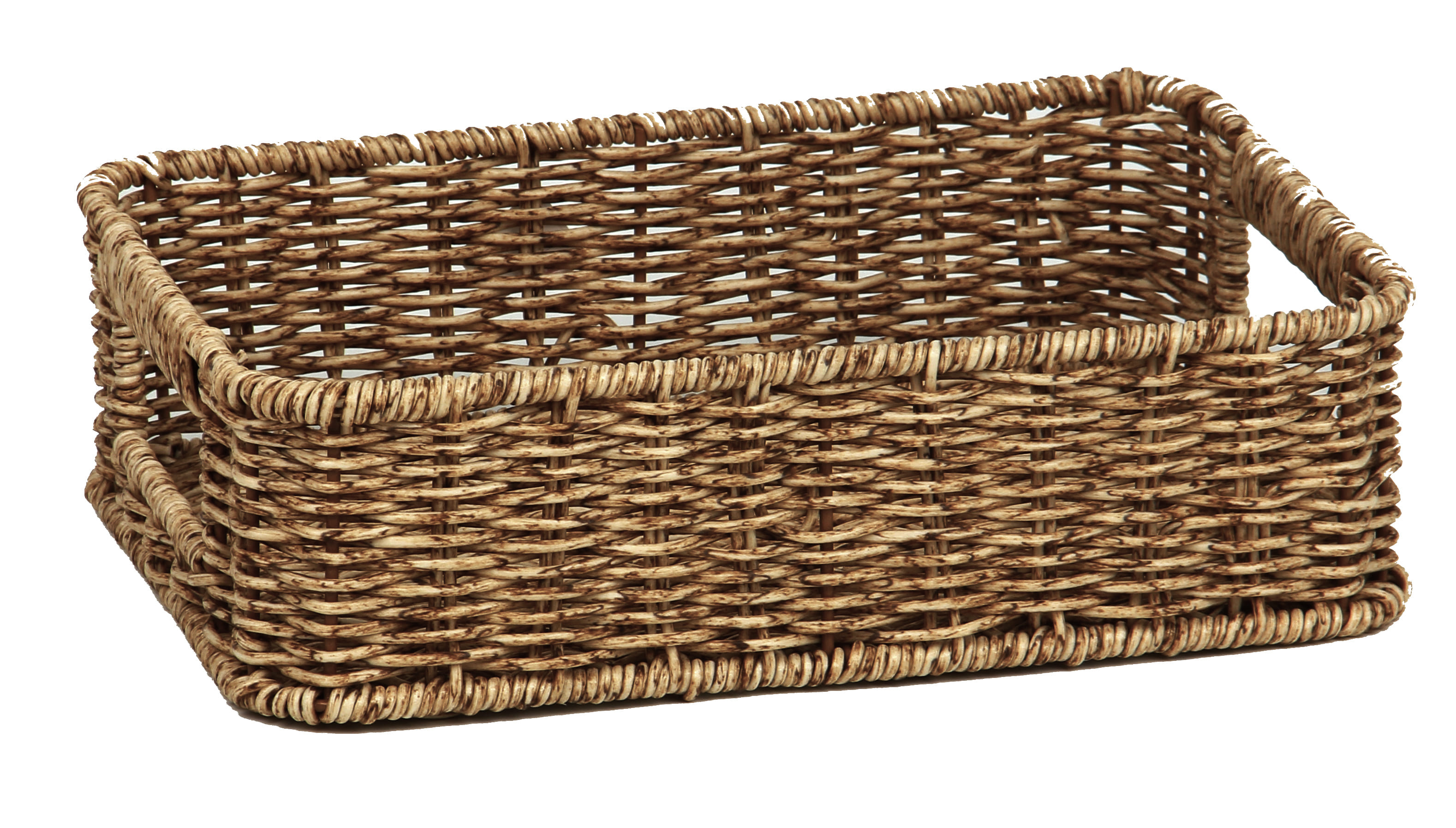 CLOTH BASKET SQUARE SAAN M 30.5X21X8.5CM BROWN PLIM