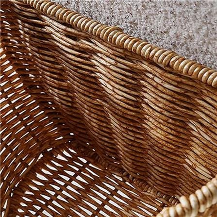 CLOTH BASKET SQUARE SAAN M 30.5X21X8.5CM BROWN PLIM