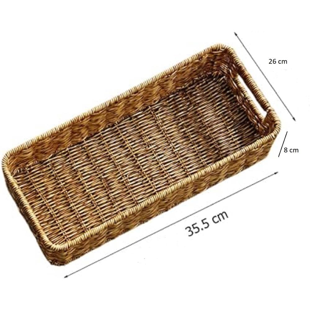 CLOTH BASKET SQUARE SAAN M 35.5X26X8CM L BROWN PLIM