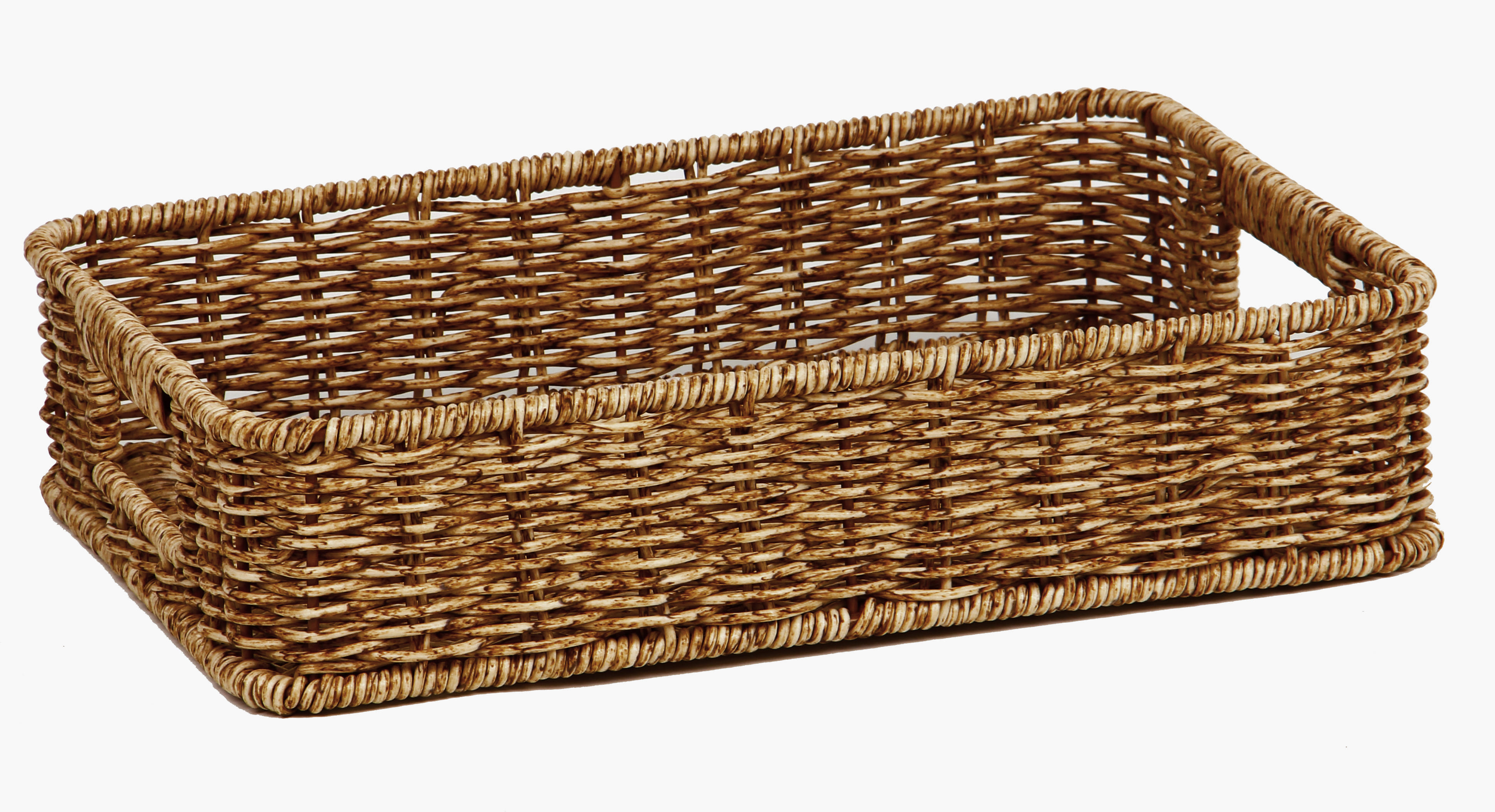 CLOTH BASKET SQUARE SAAN M 35.5X26X8CM L BROWN PLIM