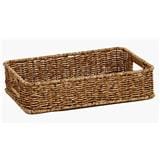 CLOTH BASKET SQUARE SAAN M 35.5X26X8CM L BROWN PLIM