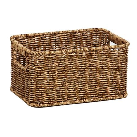 CLOTH BASKET TALL SQUARE SAAN S 27.5X18X14CM BROWN PLIM