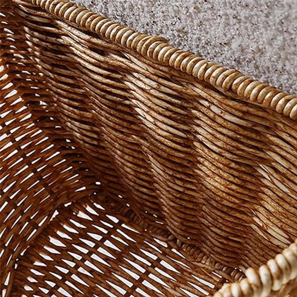 CLOTH BASKET TALL SQUARE SAAN M 31X22X15.5CM BROWN PLIM TG52056