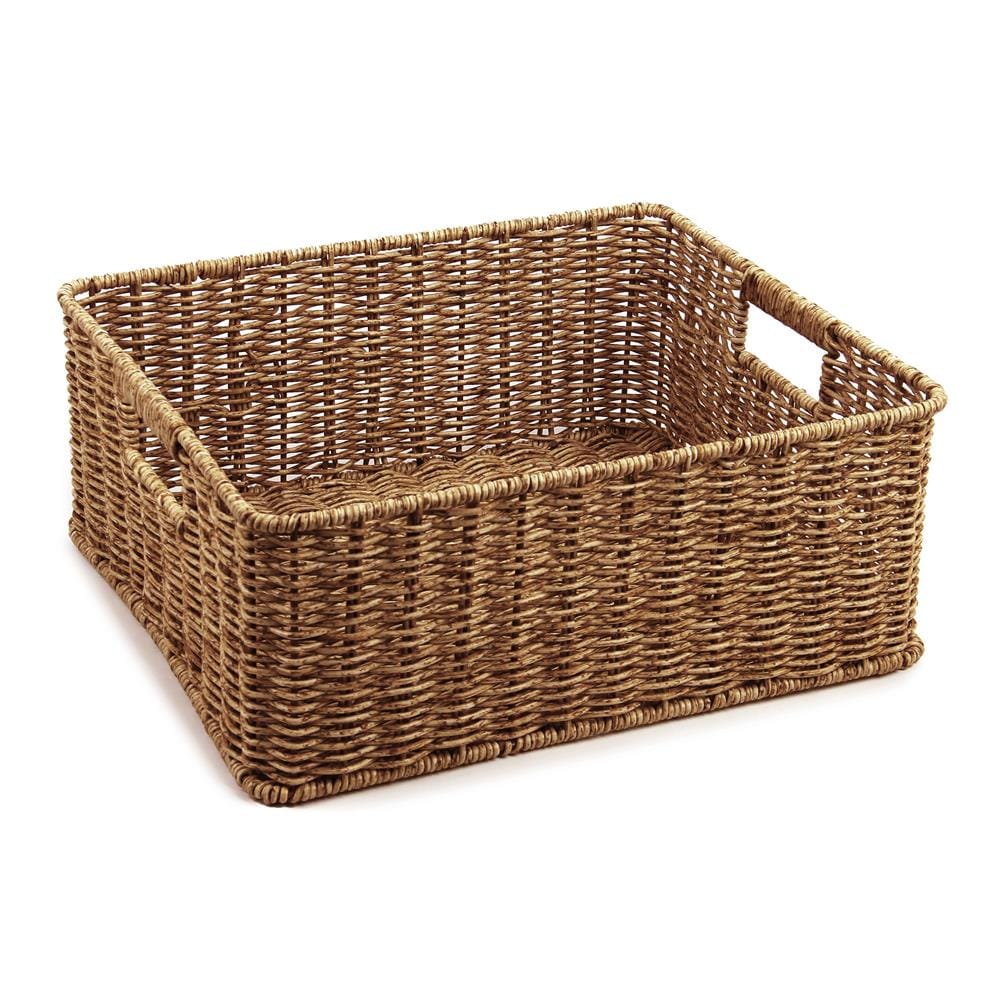 CLOTH BASKET TALL SQUARE SAAN L 40X34X16CM BROWN PLIM TG52061