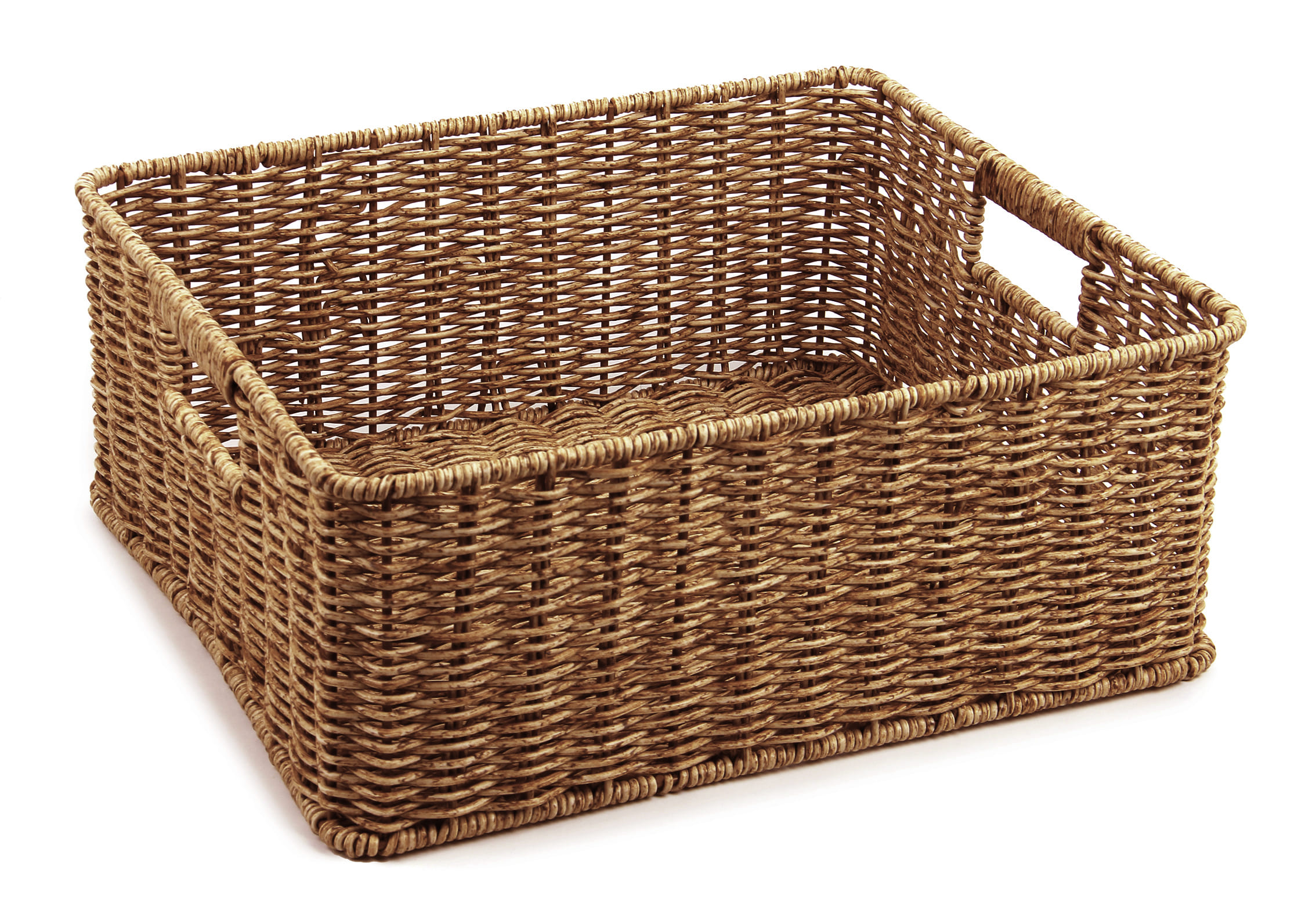 CLOTH BASKET TALL SQUARE SAAN L 40X34X16CM BROWN PLIM TG52061