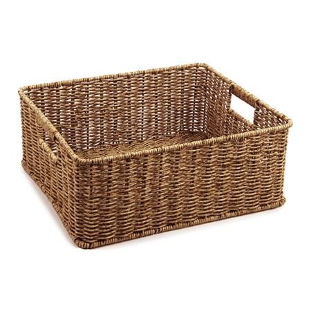 CLOTH BASKET TALL SQUARE SAAN L 40X34X16CM BROWN PLIM TG52061