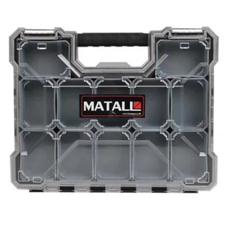 MATALL TOOL STORAGE BOX DIY HL-3086-F 12 SLOTS GREY
