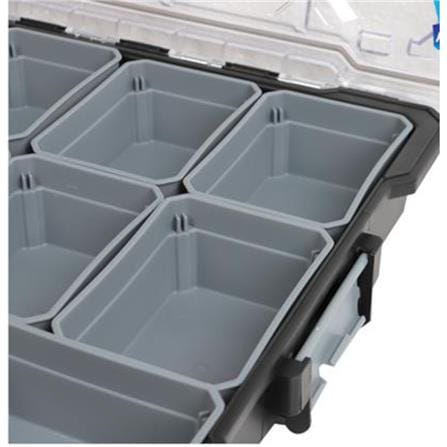 MATALL TOOL STORAGE BOX DIY HL-3086-F 12 SLOTS GREY