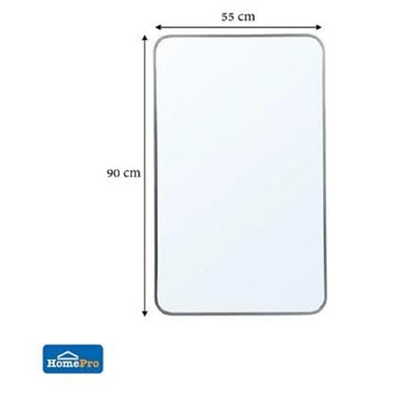MOYA DECORATIVE MIRROR GR-SQ002 GREY ALUMINIUM 55X90 CM