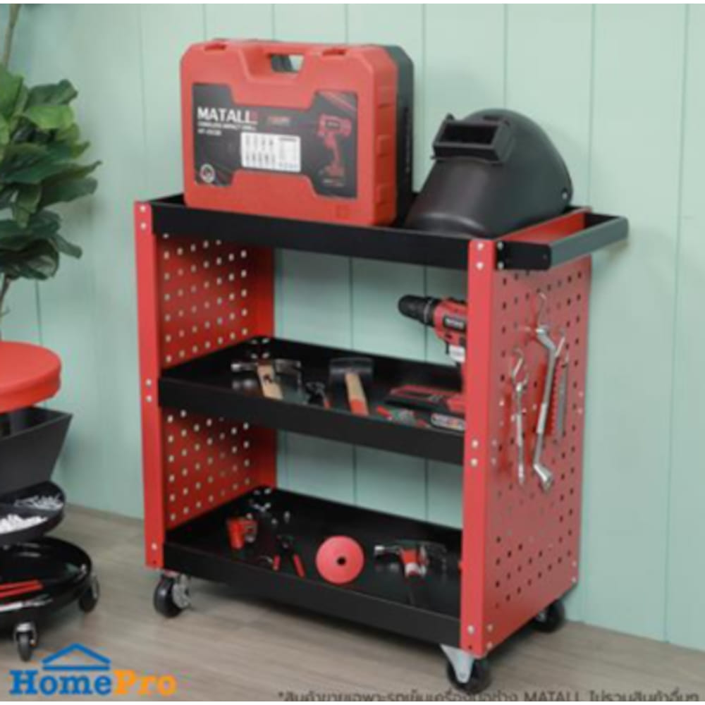 MATALL 3-TIER TOOL TROLLY WITH HANGING PAD DY2319
