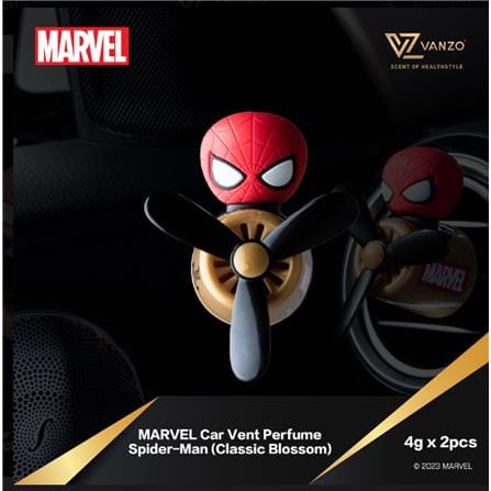 VANZO MARVEL SERIES CAR VENT PERFUME SPIDERMAN (CLASSIC BLOSSOM) 4g