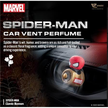 VANZO MARVEL SERIES CAR VENT PERFUME SPIDERMAN (CLASSIC BLOSSOM) 4g