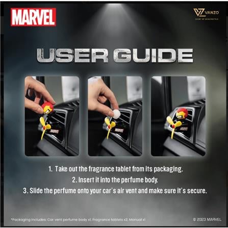 VANZO MARVEL SERIES CAR VENT PERFUME HULK (VELVET MUSK) 4g