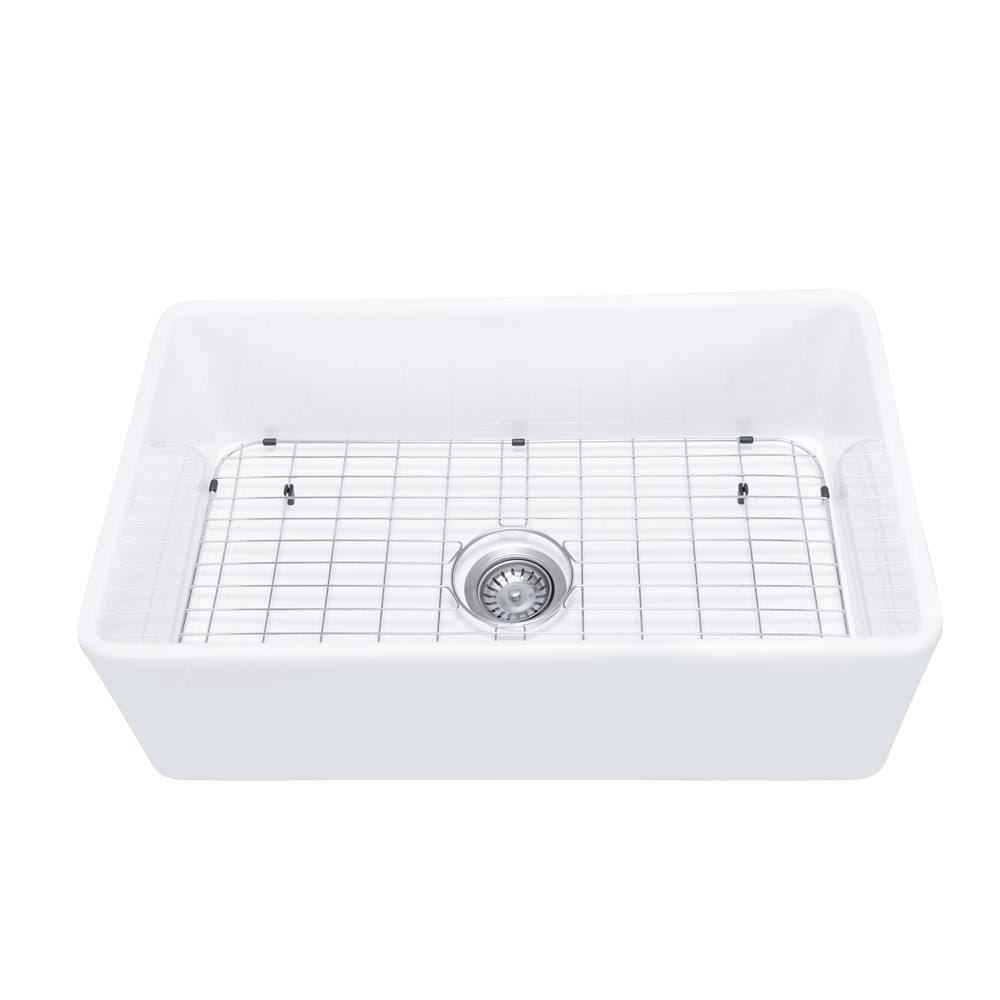 SORENTO BUILT IN CERAMIC SINK 1BOWL SRTKS7646(WHITE)+SRTKT71-SS(BLACK) 76.2CM WITH PULL OUT MIXER TAP