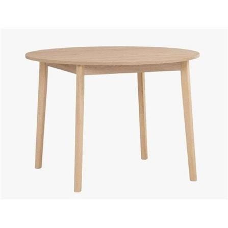 DINING TABLE ROUND 110CM WHITE ASH