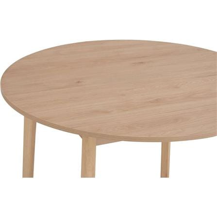 DINING TABLE ROUND 110CM WHITE ASH