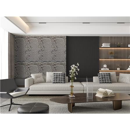 TARA PU STONE PANEL 120x60X3CM A007-5 ELEGANT BLACK
