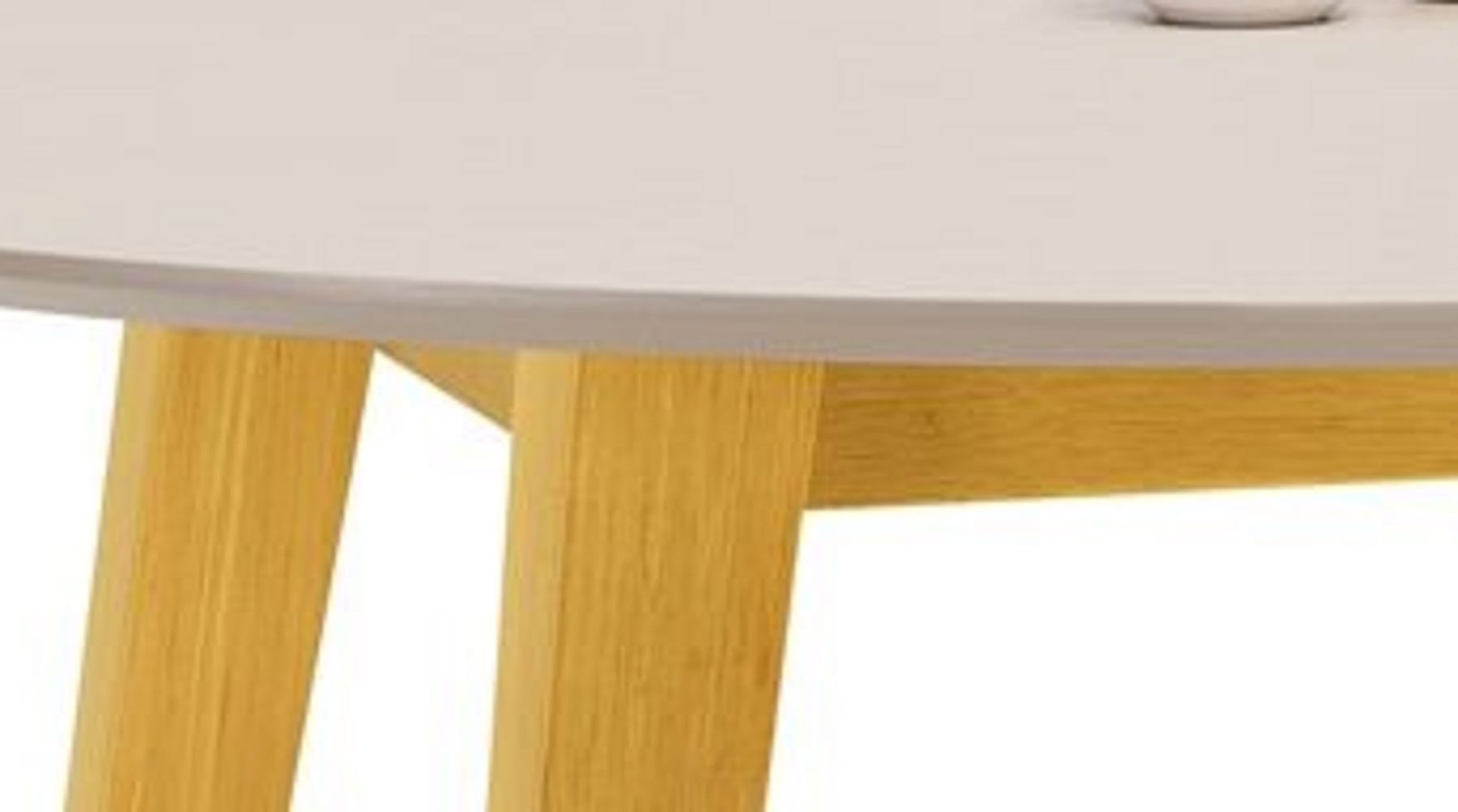 DDINING TABLE ROUND ARTHUR 1.05M WHITE/OAK