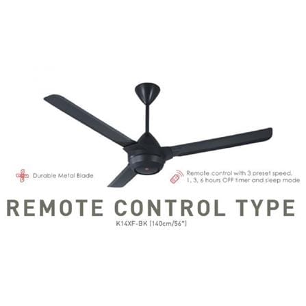 KDK CEILING FAN K14XF BLACK 3BLADES 56"