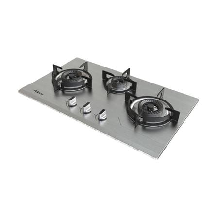 RUBINE GAS HOB RGH-CALDO3B-SS 3BURNERS STAINLESS STEEL 5.2kW+2.0kW 76CM