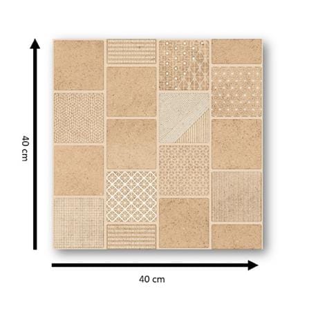 DURAGRES FLOORTILE 40X40CM GARECA BEIGE 0.96M2