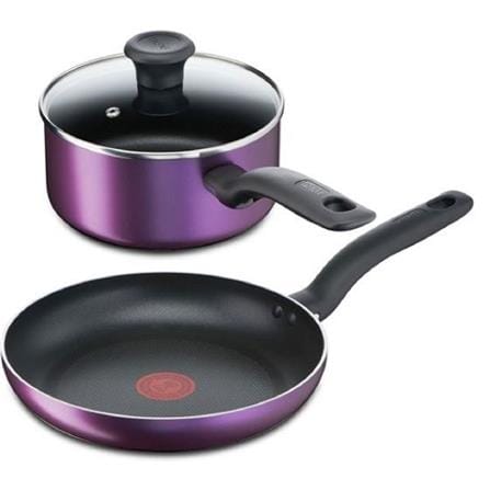 TEFAL B504S2 COOKING SOURCE 3 PC SET FRYPAN 24 CM + SAUCEPAN 18 CM + LID.