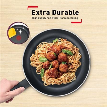 TEFAL B504S2 COOKING SOURCE 3 PC SET FRYPAN 24 CM + SAUCEPAN 18 CM + LID.