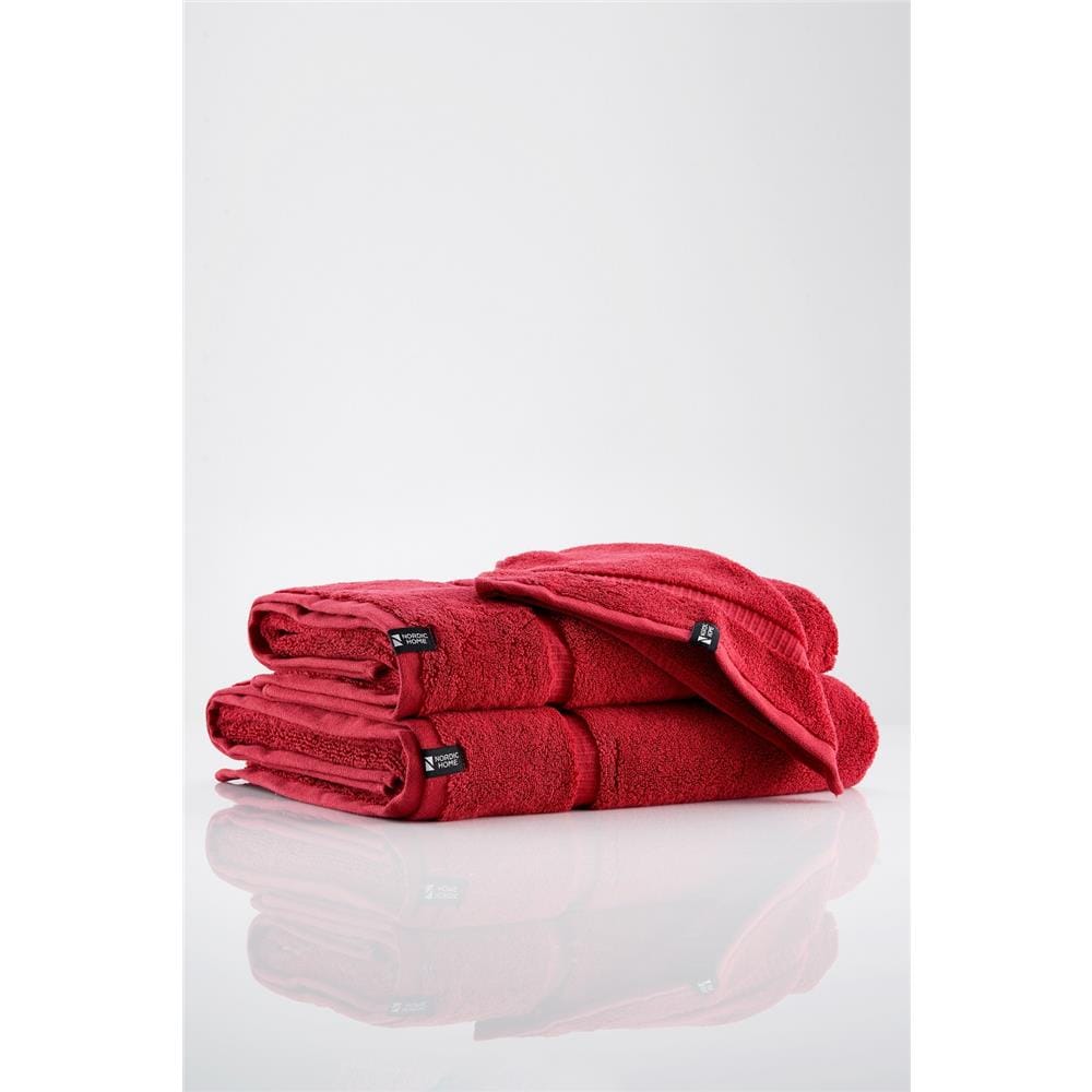 NORDIC HOME POISE BATH TOWEL 70X140CM RED DAHLIA