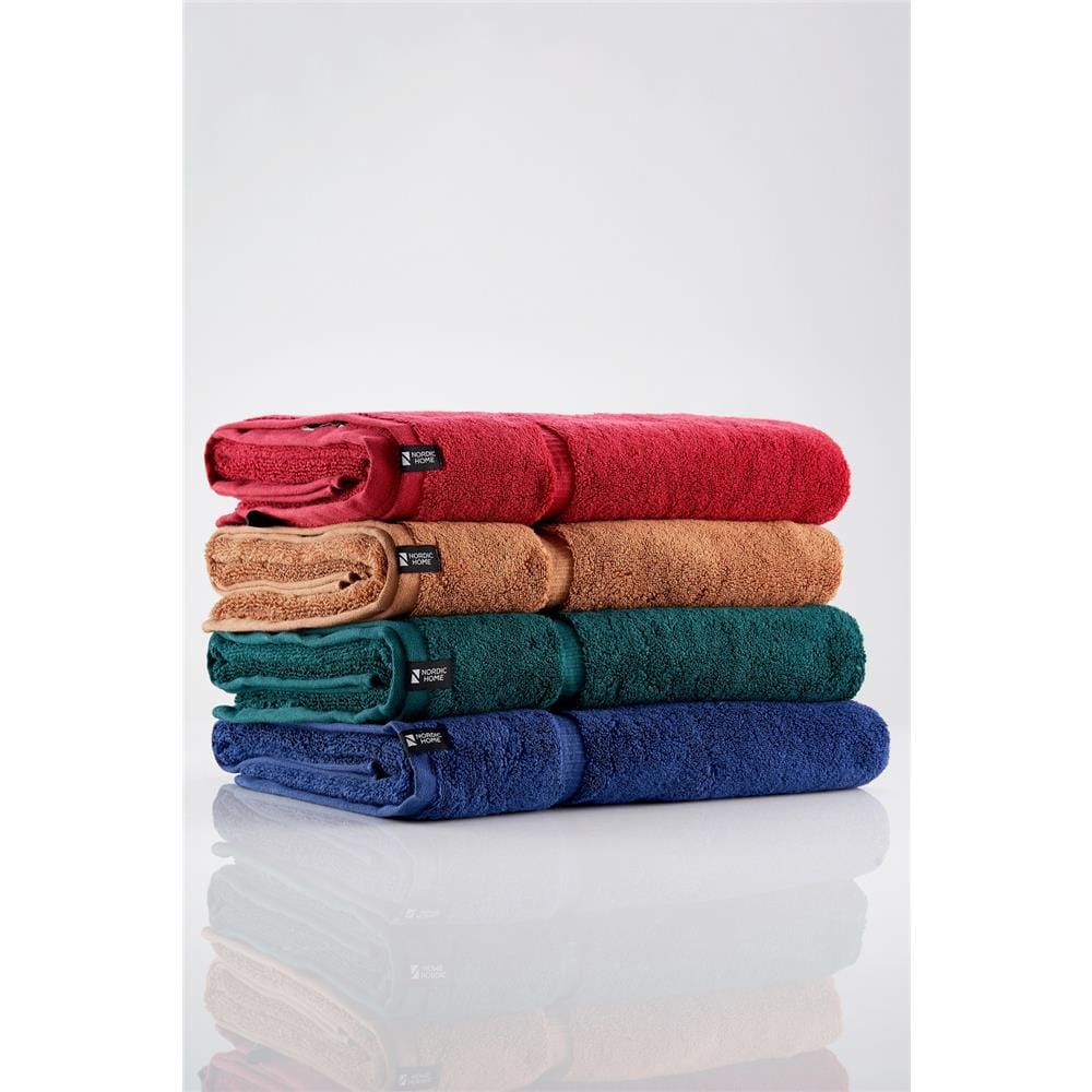 NORDIC HOME POISE BATH SHEET 90X150CM THRUSH